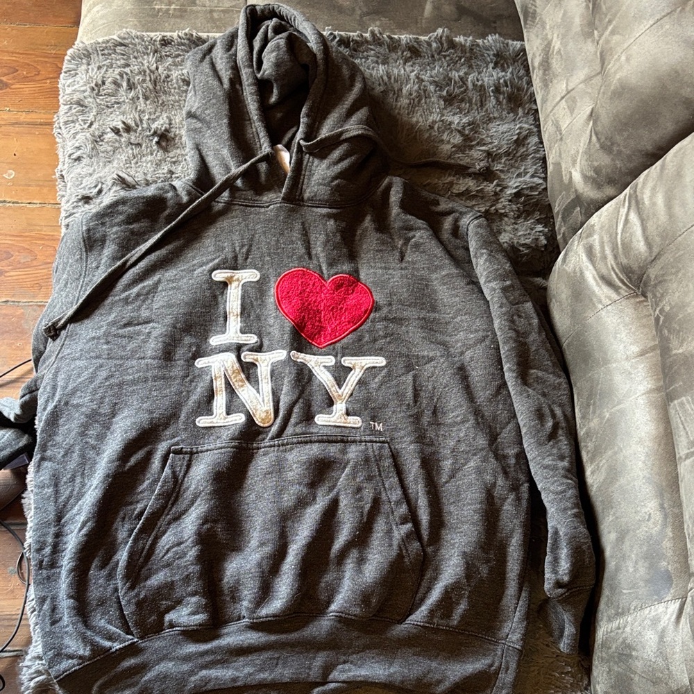 I Love NY Gray Hoodie